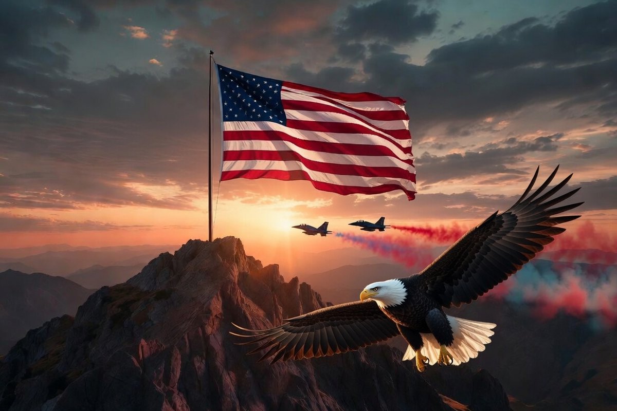 eXacognitionAI's tweet photo. Happy 250th Birthday USA &amp; God Bless America &amp; Freedom. https://t.co/Q7Pmp4d4N4
