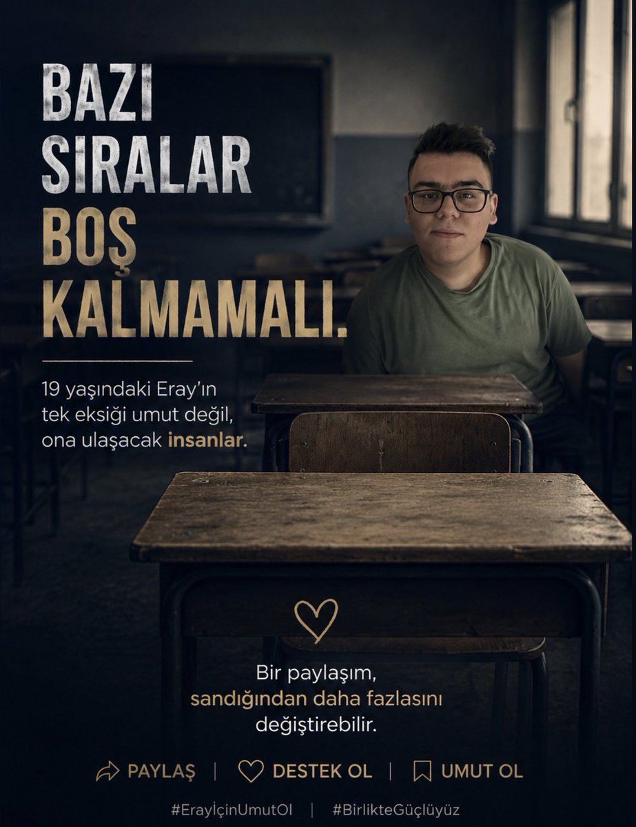dmderay80's tweet photo. Eray üniversite sınavına girdi. Sonuçları heyacanla bekliyoruz ama önce küçük bir işimiz var; bir ilaç alıp gelicez. 💫 
 
8641’e ERAY yazıp atacağın bir SMS, Eray’ın üniversite sırasına oturmasına vesile olacak. 💙

#dmd #DMDiçinAdımAtın #hayditürkiye #umutol #maaş https://t.co/dOokPVLRRU