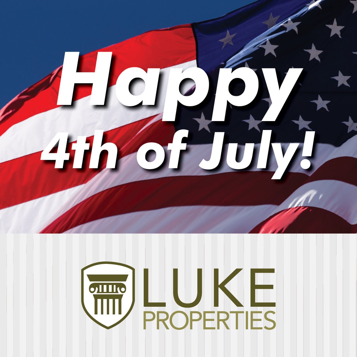 luke_properties's tweet photo. Burgers on the grill, fireworks in the air, and the company of good friends. Luke Properties wishes you a Happy Fourth of July! #USA https://t.co/MKWUMosLpB