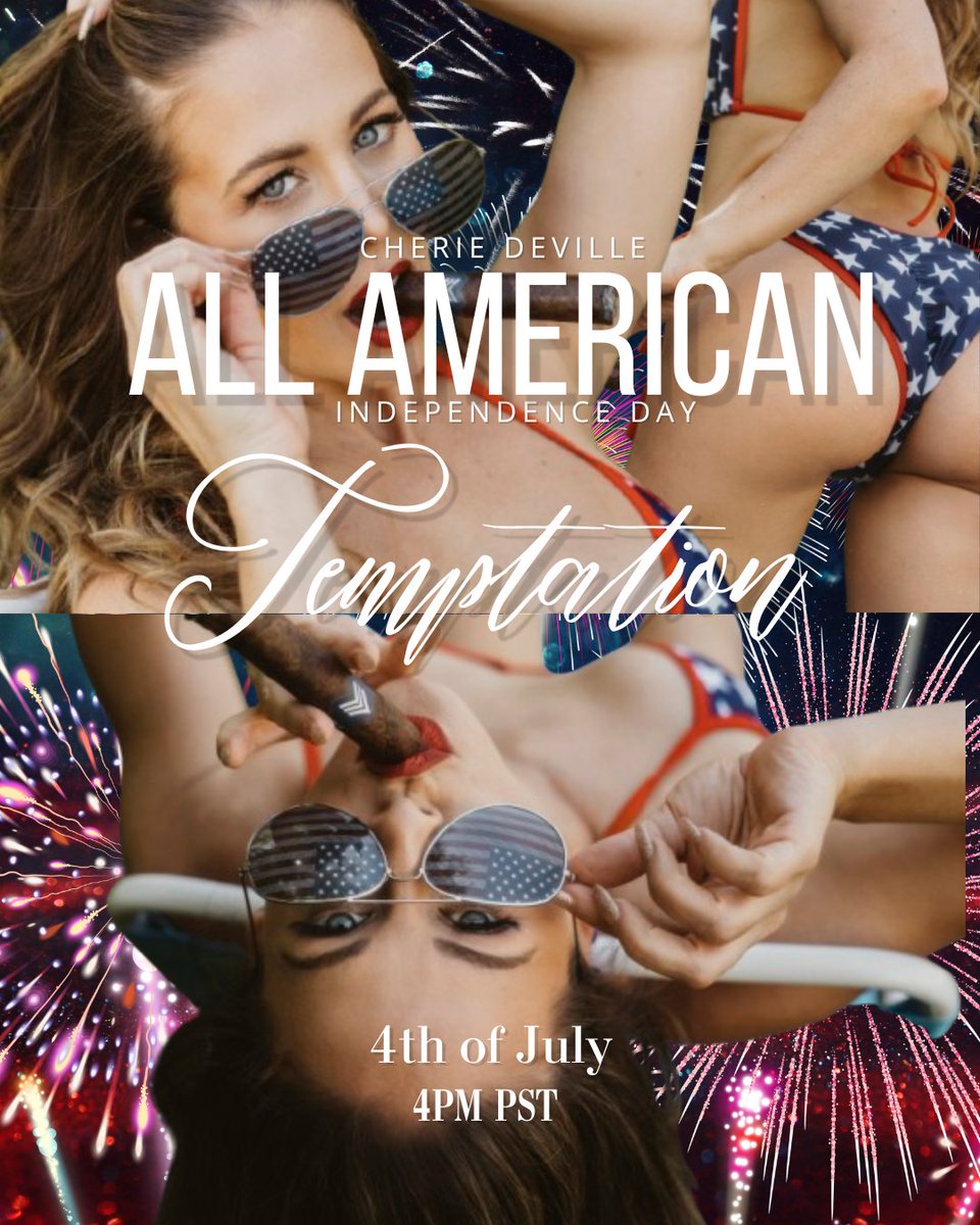 CherieDeVille's tweet photo. TODAY at 4:00PM PST I will be doing a LIVE show on my VIP OnlyFans.

Let's have some FUN for the 4th of July!
👉🏻 https://t.co/OHZR6XjMSG https://t.co/96hghFiznt