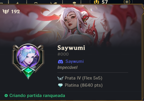 Saywumi's tweet photo. @nicklinkk Mid/Top Irelia
Ferro I (Na vdd acabei de upar pro Bronze IV)
18 
Eu tinha 150k com a irelia e 1  emblema pra m6 antes das atualização de maestria! Agora tenho 300k+. Mas com a boneca eu sou boa, só preciso aprender LOL. https://t.co/lxrvv2vG4b