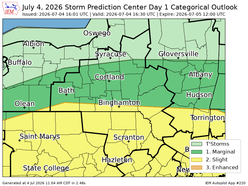 iembot_bgm's tweet photo. #SPC issues Day 1 Slight Convective Risk at Jul 4, 16:01z for BGM https://t.co/Yhx2jnS5lh https://t.co/KPeZeShvAx