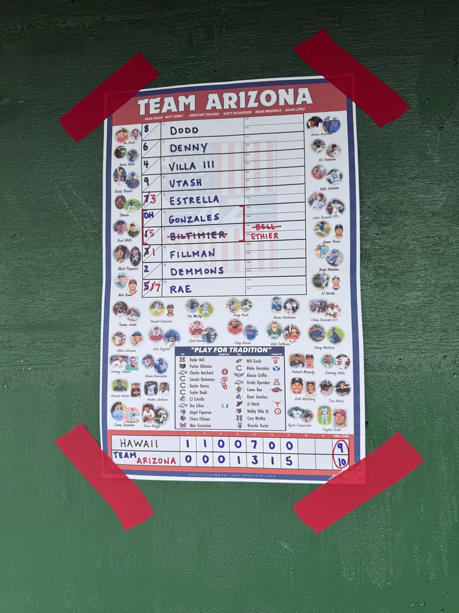 AzBCA_'s tweet photo. Team Arizona wins a WILD game!

After multiple weather delays and being down 9-1, Team Arizona walks off Team Hawaii in the bottom of the 7th to win 10-9!

Lincoln Demmons (Casteel) with the walk off!

Up next is TBD for Team AZ.

#hsnatchampseries https://t.co/2NUjkxEhxY