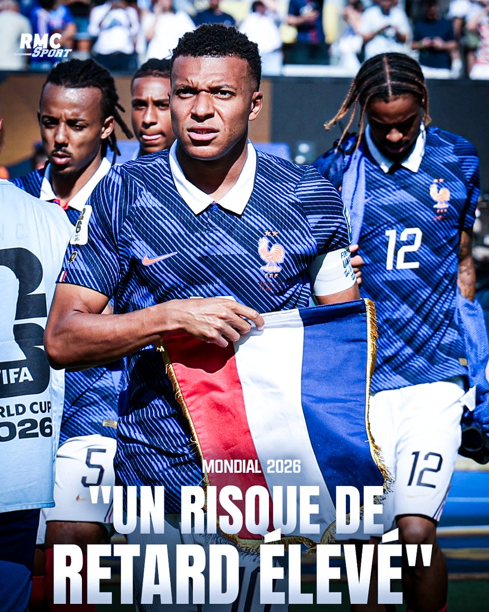 RMCsport's tweet photo. 🚨 Dans un communiqué, la Fifa annonce des prévisions de plus en plus pessimistes pour le 8e de finale Paraguay-France.

Le service météo national prévoit entre 36 et 38°C, avec un ressenti jusqu'à 41°C, tandis que "des risques d'averses et d'orages" sont à prévoir. https://t.co/7mQBsHmFYN