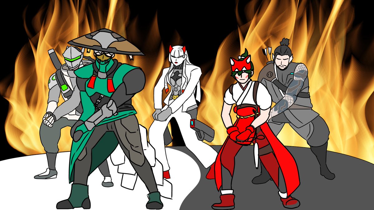 ppogame's tweet photo. 日本キャラが5人揃ったから…

#OverwatchFanart
#オーバーウォッチ
#レッツゴー陰陽師 https://t.co/ntDQrdWqh5
