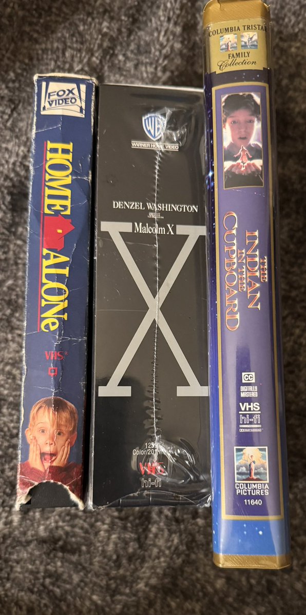 TitanCorpEnt's tweet photo. Some more recent physical media thrifts chat. Including a sealed VHS of Malcolm X. Also I was able to complete my Lonesome Dove collection by adding Dead Man’s Walk, and Streets of Laredo. https://t.co/hgqAyWe9dV