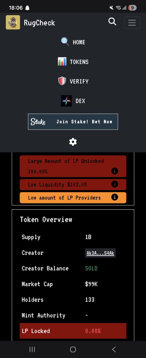 laser_dx's tweet photo. The other one is a scam and a vamp, created by a serial rugger. It has 0% liquidity locked. 

Go buy the real one instead with REAL holders and REAL volume -
Bm5hU3iYP9syzZHte1Ubv5GjSkMjFsCqaVyWcBdpump https://t.co/ZADJMVr6gh