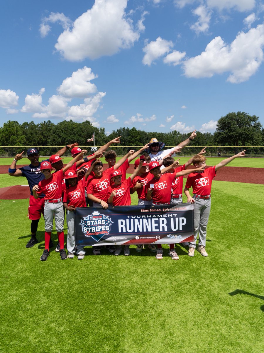 WalkOffJax's tweet photo. A few of today’s finishers are in the books 🇺🇸 

Stay tuned, more teams still to come at the Stars &amp; Stripes Spectacular. 

@Frank_Frangie 

#StarsAndStripesSpectacular #WalkOffCharities #YouthBaseball #JaxSports #Baseball https://t.co/RepiXui8wq