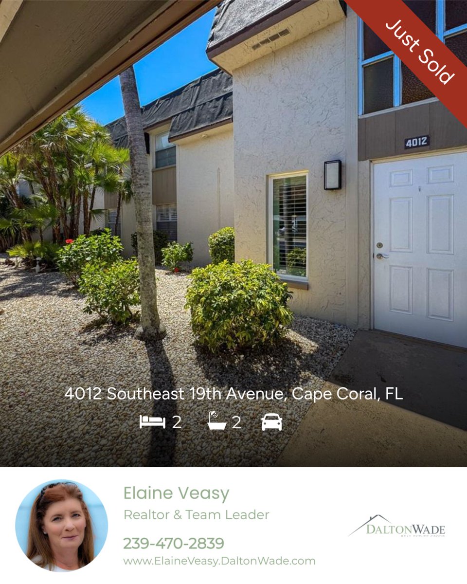 SWFLGoodLife's tweet photo. 2 bed | 2 bath
📍 4012 Southeast 19th Avenue, Cape Coral, FL

My latest sale on RateMyAgent.

...
#ratemyagent #realestate https://t.co/SR6AEUoACM