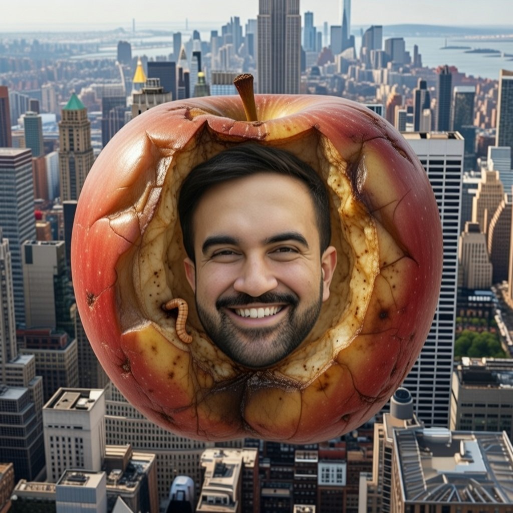 KristiTalmadge's tweet photo. @NYCMayor New York City Mayor Zohran "the Commie" Mamdani s a rotten apple. https://t.co/mvX10Ff8x4