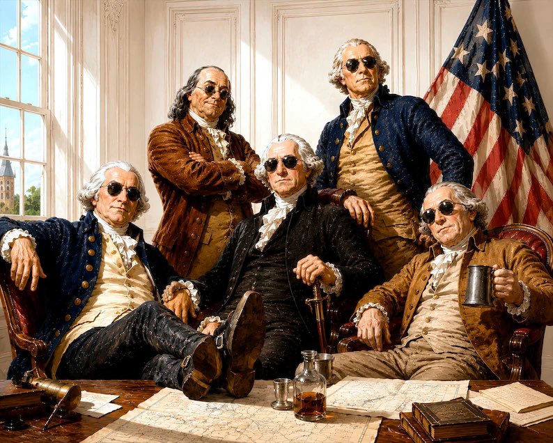 PONY_Official's tweet photo. From the Founding Fathers to the patriots of 2026, we’ve always been badass. Never back down, always fight for what’s right. Happy birthday, America, to the next 250 🇺🇸 https://t.co/xVTAokMGXT