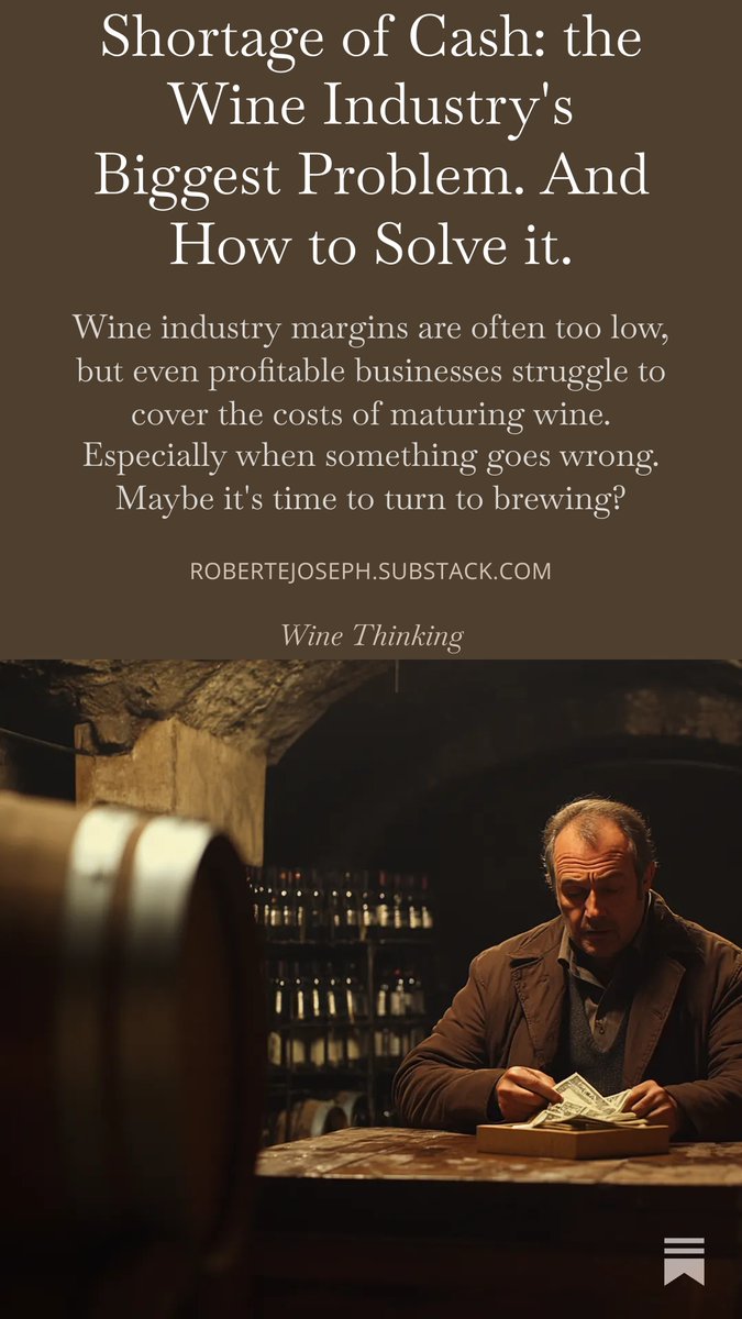 legrandnoir's tweet photo. Cash. The four-letter word that explains why wine is unattractive to VCs — and tempting to private equity.Even profitable wine businesses can't cover the cost of maturing https://t.co/CjzV0kf3XP latest Wine Thinking (paid) → https://t.co/rpXj8XgyJt https://t.co/DhS2n8FdlS