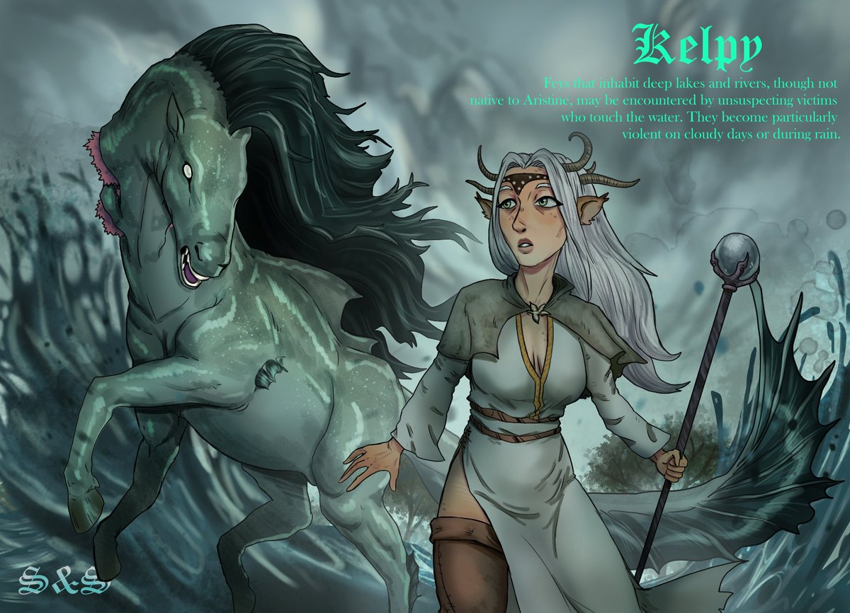 LeonartOpen's tweet photo. Some people drowned while washing clothes or fishing in those waters. Fortunately, an experienced mage from Aristine was willing to take the risk during the dark day...

#fantasyart #rpg https://t.co/1BknpwHoOC