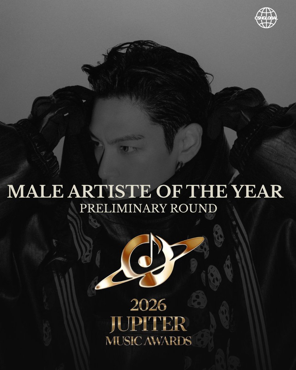 CSHGLOBAL's tweet photo. [VOTING] 260705
Calling all TOPSX: T.O.P needs us right now!
Voting for the Male Artiste of the Year at the 2026 Jupiter Music Awards is officially open. We need to reach the Top 20 to advance to the next round!

Everything depends on us, as the final result is 100% determined by fans. Make sure to complete your missions and watch ads to collect the necessary tickets and hearts on all platforms before July 16th at 2:00 A.M. KST.

Let’s get T.O.P to the semifinals! 
#JMA
#AnotherDimension 
#CHOISEUNGHYUN #T_O_P #최승현 #탑
@topspot_pic @topsx_jp_ofc