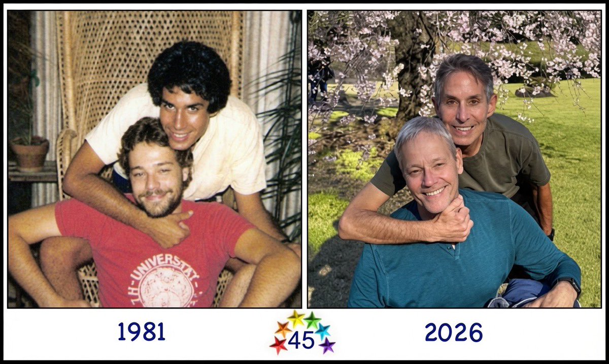 QueerFamlove's tweet photo. Love isn’t measured in years, it’s measured in every moment we never stopped choosing each other. Happy 45th. ❤️🌈 https://t.co/51IkHfhCkF