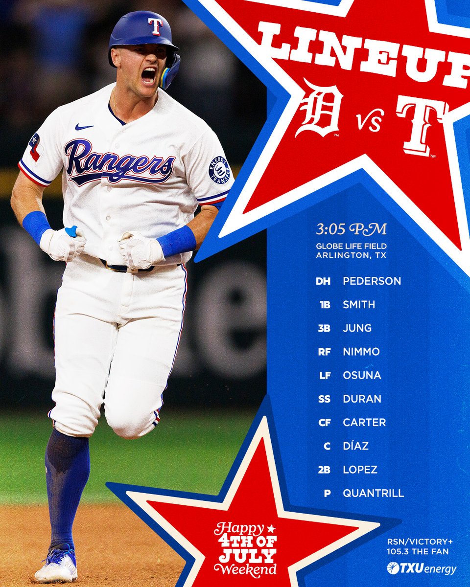 Rangers's tweet photo. Texas-sized birthday bash at our place. #AllForTX https://t.co/G0uFWaJk7f