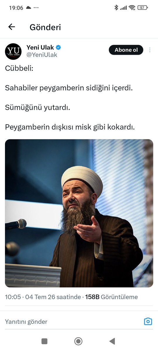 memphis000023's tweet photo. @m_cemilkilic Cüppeli Ahmet lakaplı soytarının açıklamasına bak hocam.Bu nasıl inanç anlayışı.Sahabelere "çişini,sümüğünü"içiren,içilmesine müsaade eden birisine Peygamber denir mi? Asıl Dini değerleri aşağılayan kendileri.. https://t.co/VN9R9YDgHx