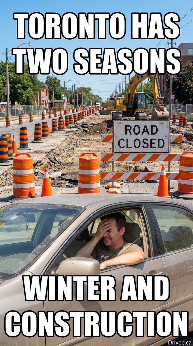 Driveeca's tweet photo. Winter and construction. That's the whole calendar. Which intersection is torturing you this summer? 🚧 https://t.co/0tqG3v2zA4