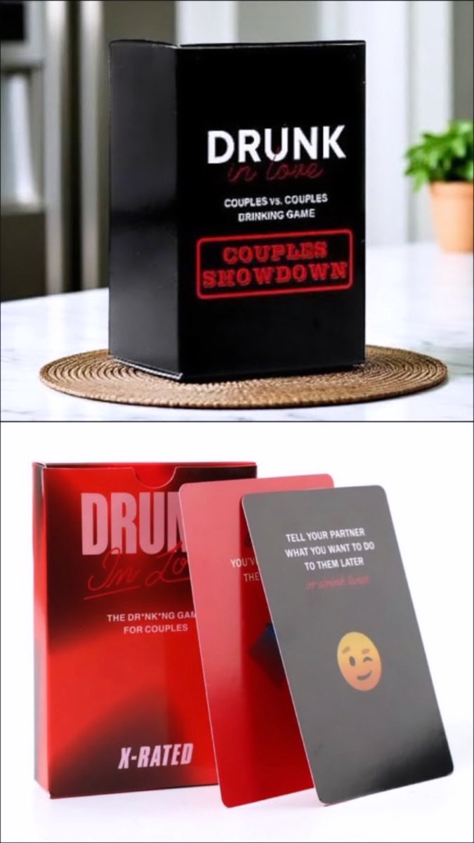 Dimedildos__'s tweet photo. Which Of These Two Cards Your Favorite?? 😍 

Planning a couples trip or hangouts with your friends??
These a must have games 🤩…

Drunk in Love X-Rated 
Drunk In Love - Couples Showdown:

Send Us A DM To Place Your Order… https://t.co/HsTGADjQjC