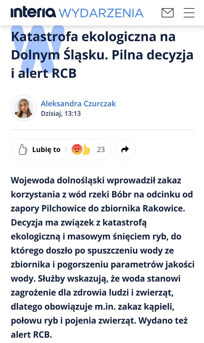 MrJohnBingham's tweet photo. Rtęć w rzece Bóbr i tony martwych ryb to kolejne potwierdzenie prostego faktu: zakłamana grupa hipokrytów i kłamców Donalda Tuska ukradła Polskę bredząc o nieistniejących aferach, zatrzymała nasz rozwój na dekady i nie zna się tak naprawdę na niczym oprócz hejtu i biznesików. https://t.co/0O2I2zVfSU