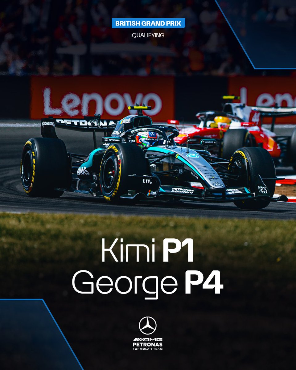 MercedesAMGF1's tweet photo. P1 and P4 for Kimi and George in a very close quali session!

All to play for tomorrow 👊 https://t.co/VNg3NG4NxI