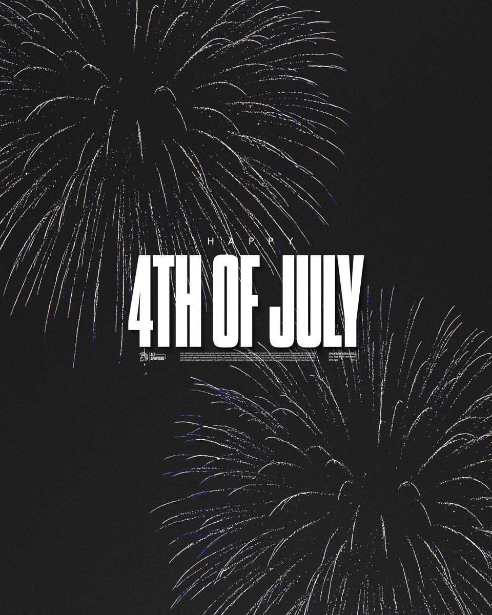 SJSUAthletics's tweet photo. Happy Fourth of July, Spartan Nation
#AllSpartans https://t.co/eLRPhWjGAv