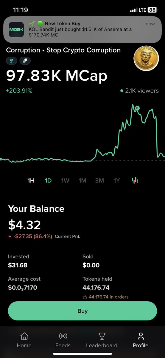 SewerKatz's tweet photo. Thankfully I only bought a30$ with and it’s dudes anyway, but why can’t I sell?? This actually happens often with Mob! https://t.co/NfprOYzVdd