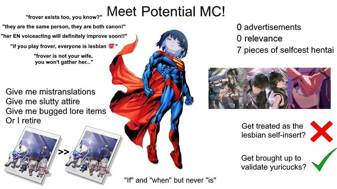 baseddenia's tweet photo. @Kiyosubaru Any yuri thats in the game is for straight males that are cucks. But even then all the cutscenes are designed around male rover. Thats why theres bugs with female rover model. https://t.co/xvflaMBDFp