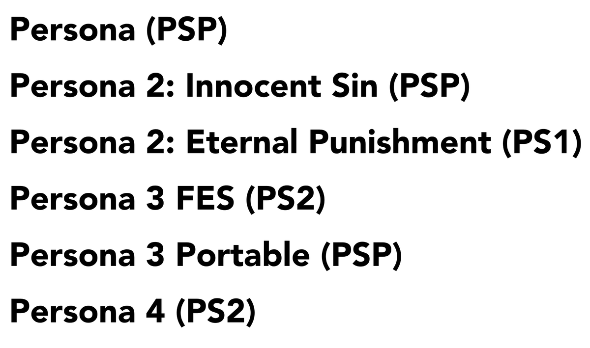 KotoneCutscenes's tweet photo. Thread 1/3

IMPORTAINT ANNOUNCMENT:
Sony has announced that the PS3 &amp; Vita Stores will shut down in July 2027. Meaning there will be no official way to buy the following Persona games on screen. If possible, we strongly encourage you to buy these games before the shutdown. https://t.co/xcpSMIhuUW