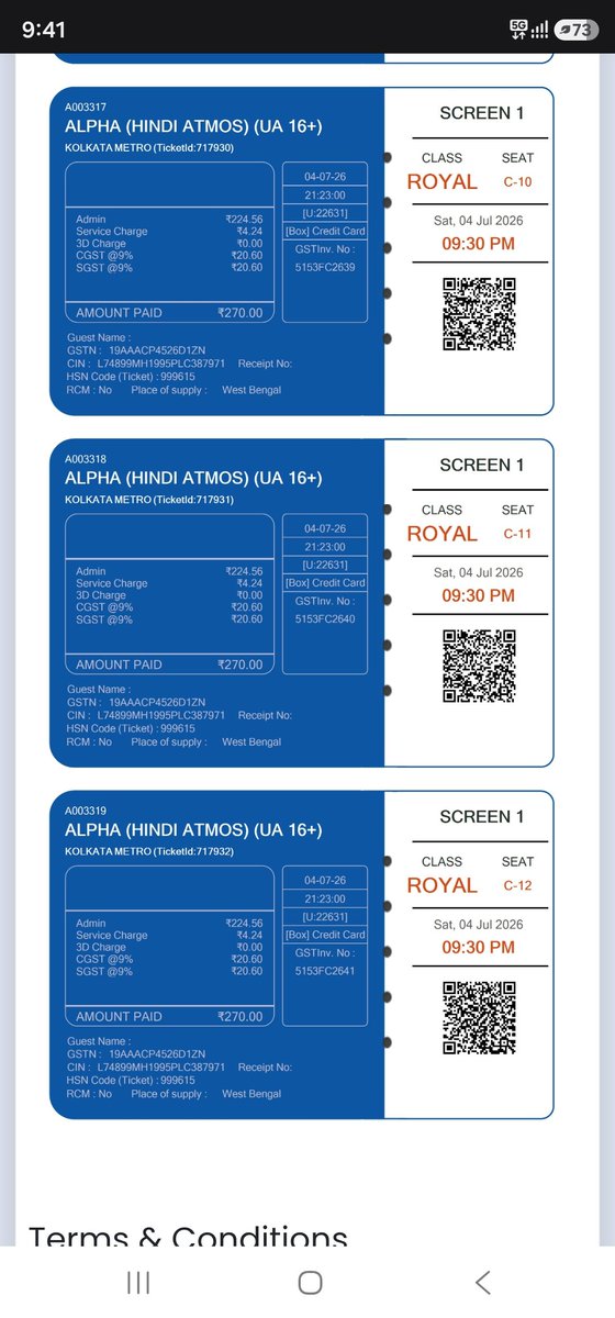 shud4u's tweet photo. @BandBajaateRaho @PicturesPVR @_PVRCinemas @INOXMovies 
Hey @_PVRCinemas @INOXMovies, why are your box office counters forcing unfair bundling practices on moviegoers? 😡
​I just went to buy 6 tickets together. The actual price of the ticket on @bookmyshow was ₹270 each.
​However, your counter staff forced a "mandatory" F&B coupon bundle on me without my consent. They charged me ₹370 each for 3 of the tickets and ₹270 each for the other 3. When I questioned why I was being overcharged by ₹100 per ticket for half the bundle, the staff claimed it was a "free food coupon" included with it.
​Let's do the math here: If I am paying ₹100 extra per ticket, IT IS NOT FREE. You are actively forcing customers to buy food coupons at a higher price just to get a movie ticket, which completely violates unfair trade practices.
​Why is the price at your physical box office higher than standard online aggregators just so you can inflate your food sales? This is blatant extortion at the counter.
​Please look into this hidden scam immediately. I want an explanation for why this bundling is being forced on paying customers.
​@jagograhakjago @Consumeraffairs @pramodm71 @BookMyShow #ConsumerRights #PVRINOX #Scam #UnfairTradePractices