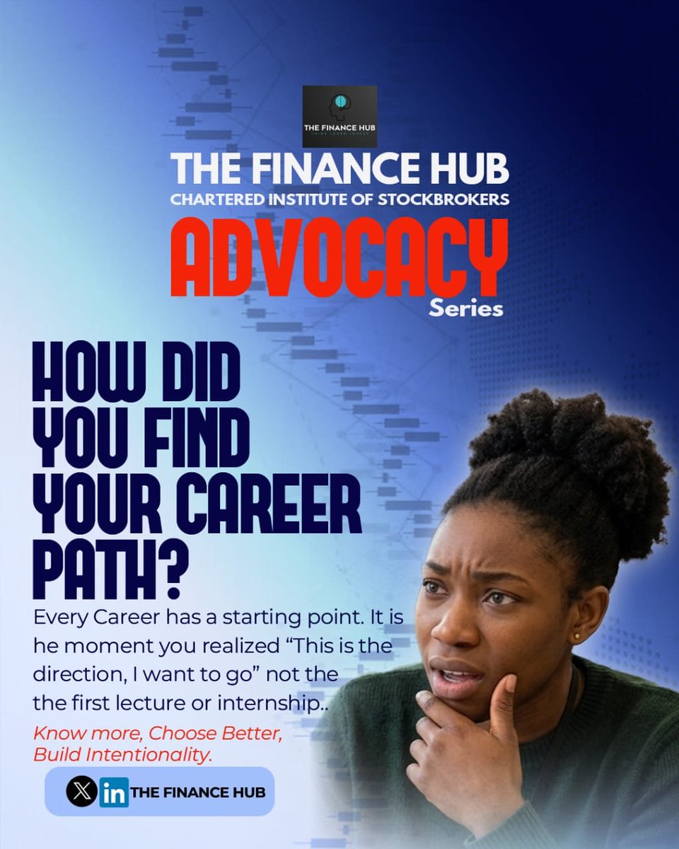 finance_hub231's tweet photo. CIS Advocacy Series | Day 11

How did you discover your career path?

Was it through a lecturer, a mentor, a friend, or just by chance?

A thread. https://t.co/CnyNsofwmB