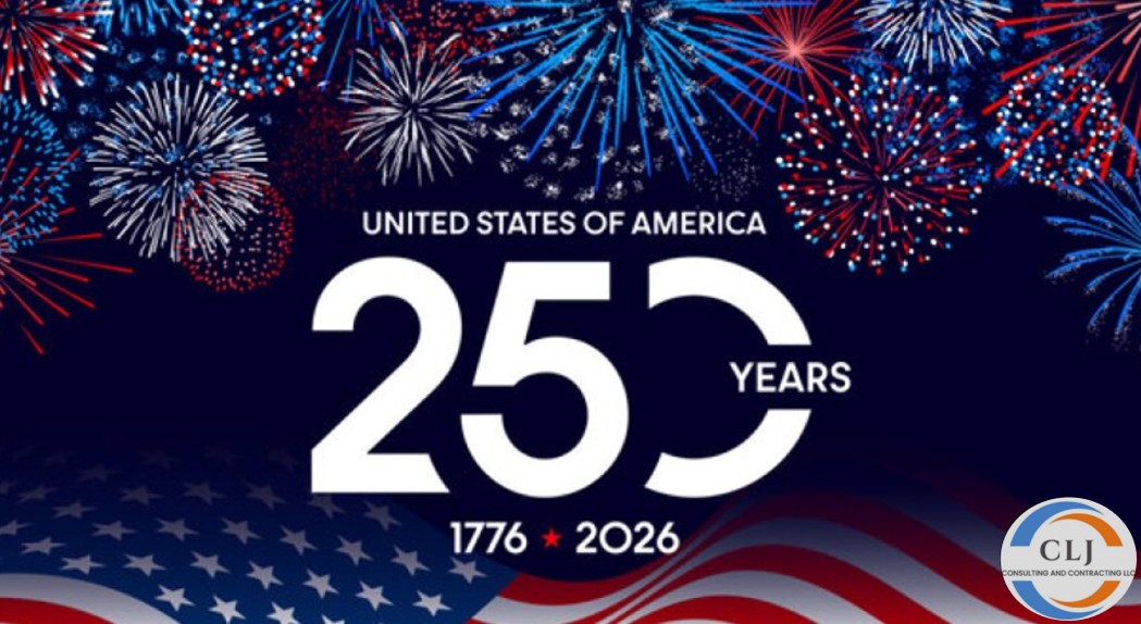 CLJ_LLC's tweet photo. Today we celebrate 250 years of American independence and honor those whose sacrifice secured our freedom.

From all of us at CLJ, thank you to our employees, clients, partners, and friends. Wishing you a safe, joyful, and memorable Fourth of July!

🇺🇸 Happy 250th Birthday, USA!! https://t.co/K0rUbdnwwm