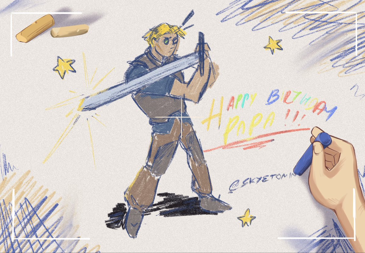 skyetomin_'s tweet photo. Day 3- child draws his papa as a surprise gift— the outline was made by the partner⭐️
#sfw_nnweek26 #nanamiweek #KentoNanami https://t.co/tVHvxv5ftX