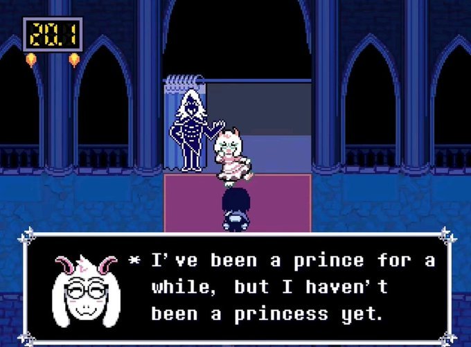 FriendFush83853's tweet photo. @Manual_Joystick The prophecy, the powers that be, are ordaining that ralsei be a prince.
Ralsei does not like the prophecy or the situation it has forced her into.
Ralsei thinks it is selfish for her to have wants and desires.
Do you not see the parallels?
And like. Look at this shit. https://t.co/lAoIxNt4Z0