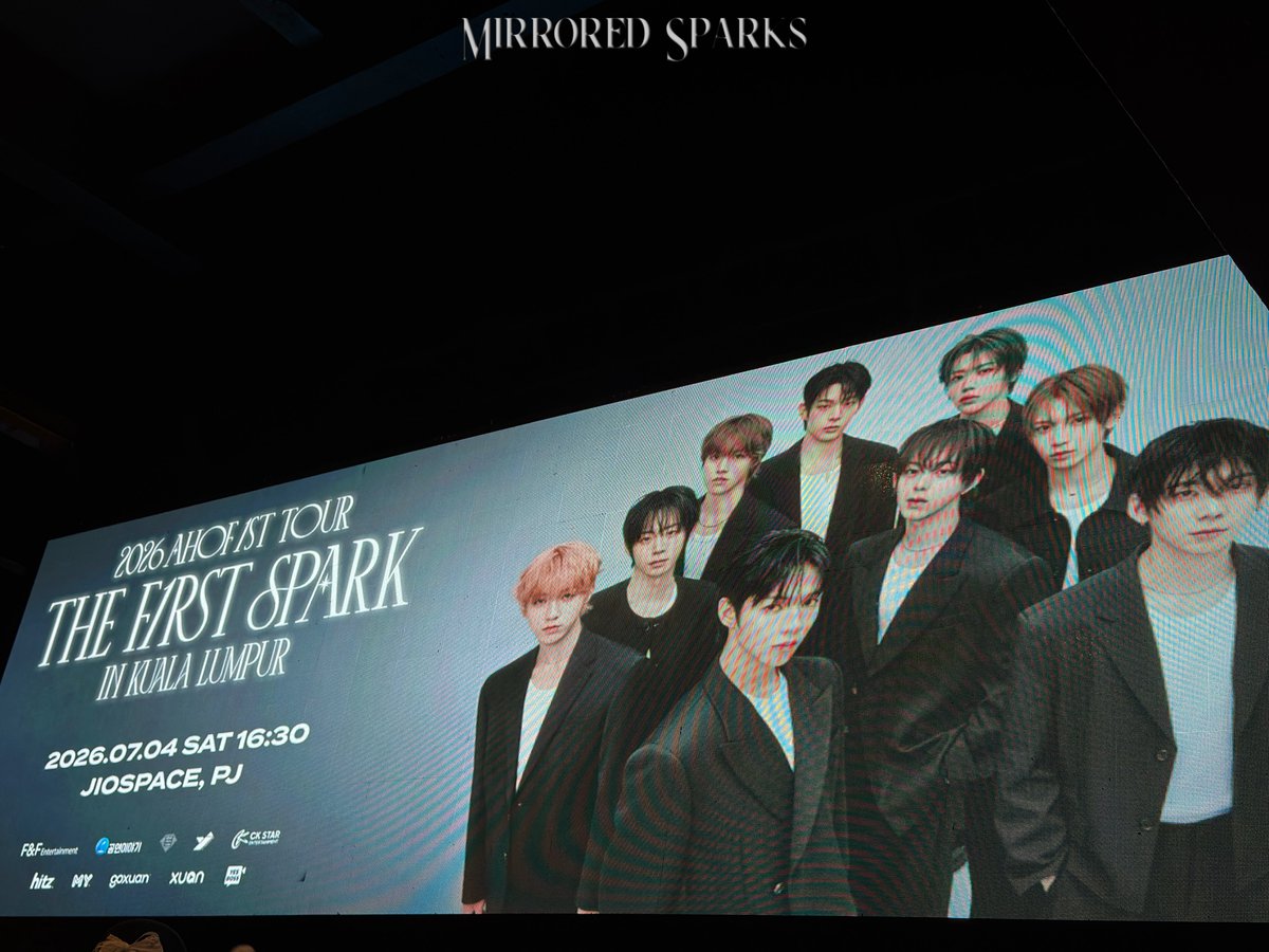 MirroredSparks's tweet photo. AHOF 1ST TOUR: THE FIRST SPARK 
JIOSPACE, KUALA LUMPUR, MALAYSIA

Saturday, 4 July 2026

#AHOF #아홉 https://t.co/508ppUxyfj