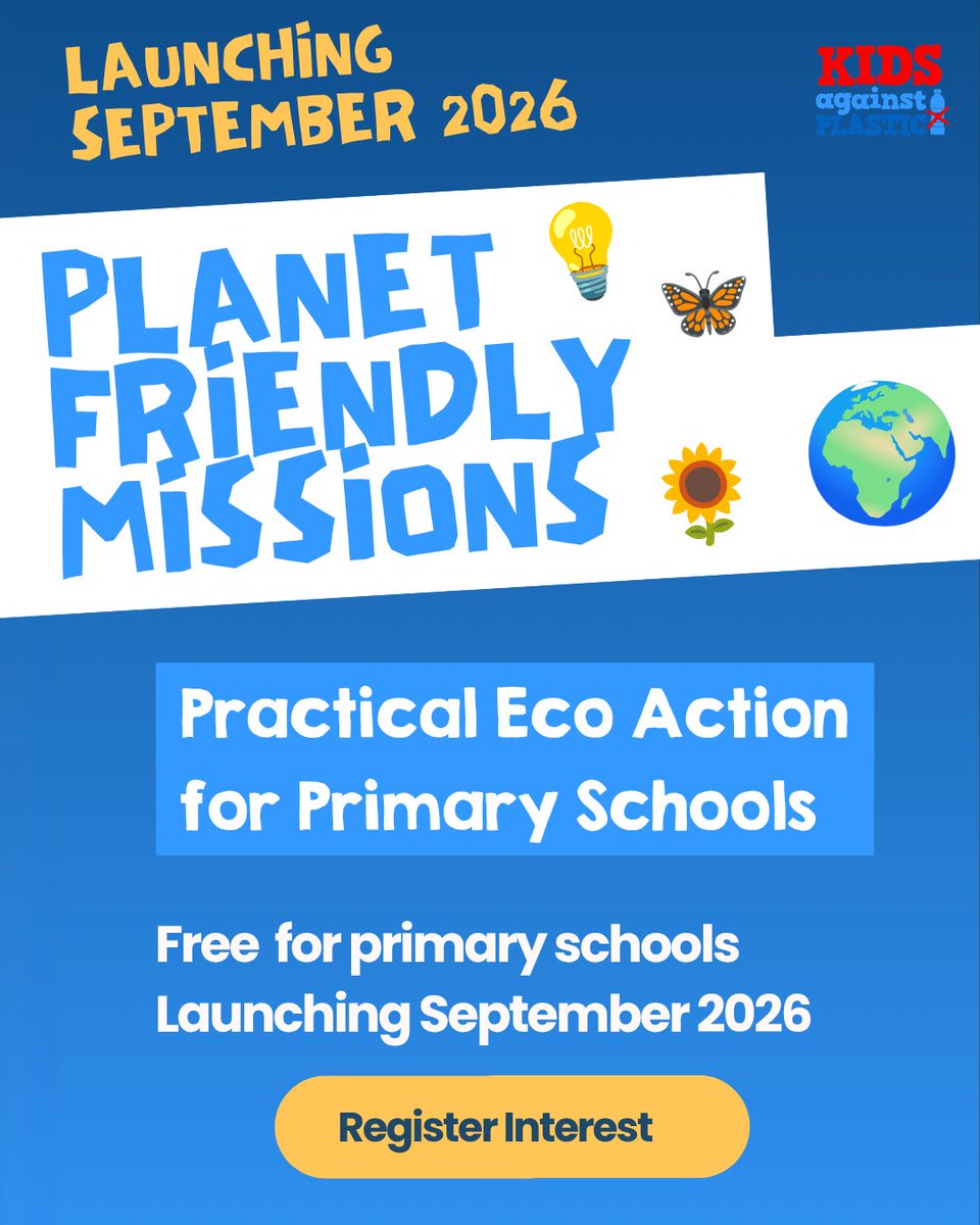 BeClimateClever's tweet photo. Planet Friendly Missions launches September 2026.
Free, practical eco-action missions for primary schools.
Simple structure. Pupil-led action. Low admin.
Schools can register interest now:
https://t.co/0j0SlvIqz2
@KidsVplastic #teachers #ecoleaders https://t.co/kMkrBJYhuz