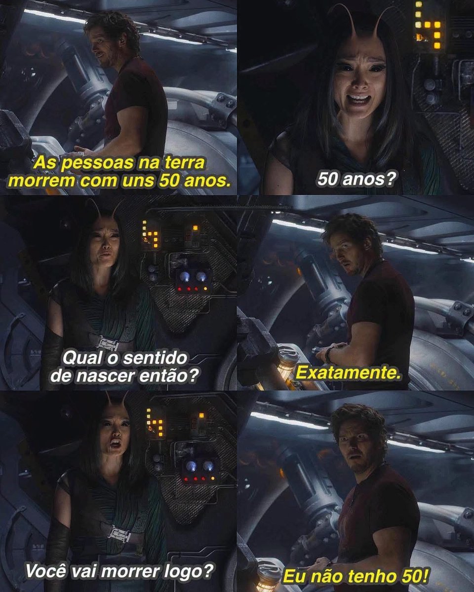 jlinzombie's tweet photo. O Quill deixou a terra sem saber qual era a expectativa de vida. Faz sentido não fazer sentido kkkkkkk

🎥 Guardiões da Galáxia Vol. 3 (2023) https://t.co/nB95Bpq4uj