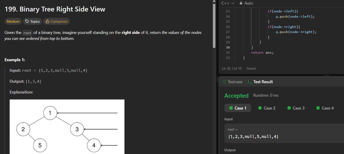 lil_meee15's tweet photo. 📅 Day 34 - #SDESheetChallenge

✅ POTD: Minimum Score of a Path Between Two Cities

✅ Revised binary tree questions 

@striver9 @takeUforward_ https://t.co/wFis2XXxId