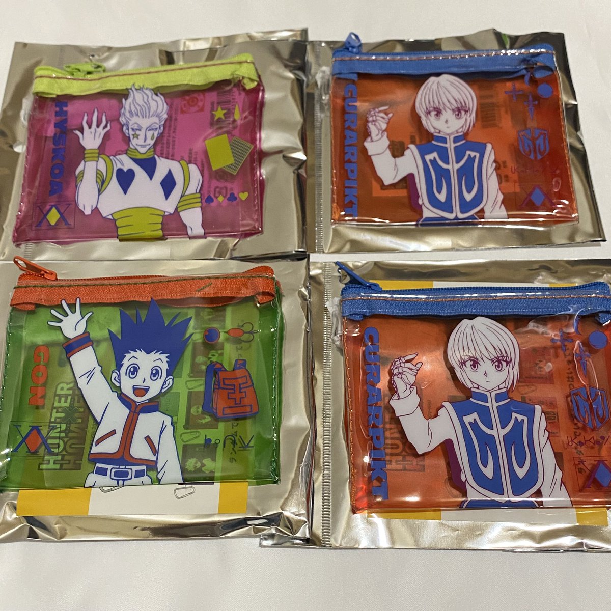 c_etcetera's tweet photo. 交換 HUNTER×HUNTER サンキューマート めじるしチャーム クリアポーチ ランダム缶バッジ ホログラム 

譲／ヒソカ、フェイタン、シャルナーク 、ゴン、クロロ、クラピカ、レオリオ

求／同種 キルア

郵送希望
よろしくお願いいたします。 https://t.co/rI0af2NAJJ