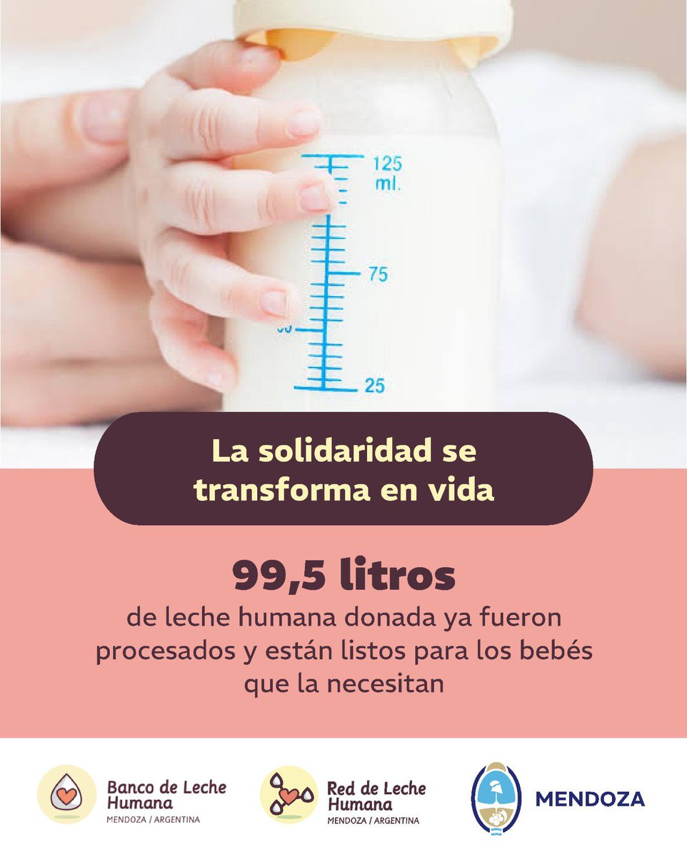 RodoMontero83's tweet photo. Detrás de cada litro de leche humana donada hay un gesto de amor que puede hacer la diferencia para un recién nacido.

Hoy tenemos 99,5 litros de leche humana pasteurizada listos para su distribución y 31 litros más en proceso. https://t.co/QeQFdnXSdR