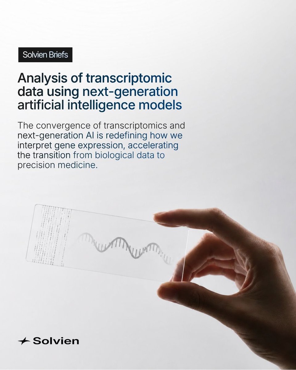 SolvienGlobal's tweet photo. AI is transforming transcriptomic analysis by turning complex gene expression data into actionable biological insights, accelerating discoveries in disease research and precision medicine. #Transcriptomics #Bioinformatics #Genomics https://t.co/sQAiguSptw