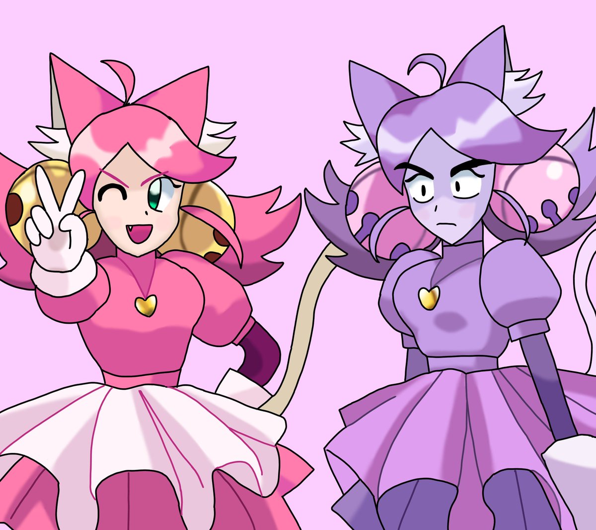 Lunarsage27's tweet photo. Drew Pink and Maddie #deltarune #fanartㅤㅤㅤ https://t.co/giuBxLTFi4