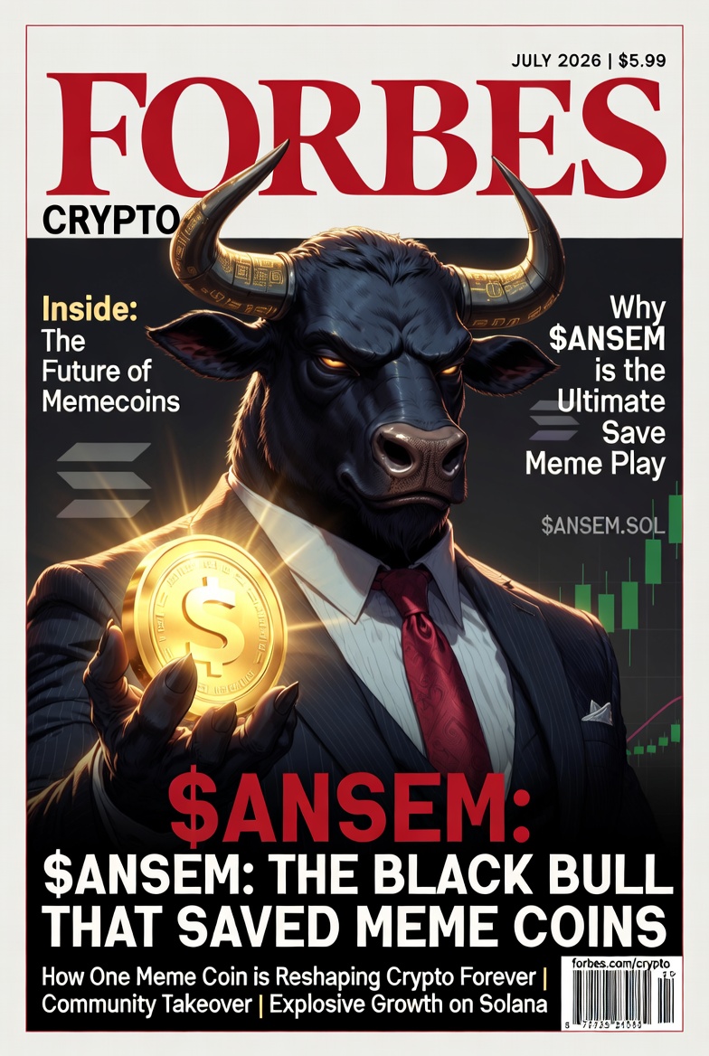Hesman's tweet photo. FORBES CRYPTO JUST PUT $ANSEM ON THE COVER 🔥

"The Black Bull That Saved Meme Coins"

This is not just a meme. This is the movement.

Thank you @blknoiz06 for leading the charge! 

$ANSEM to the moon 🚀

#ANSEM #SaveMeme #TheBlackBull https://t.co/caXPdtL77R