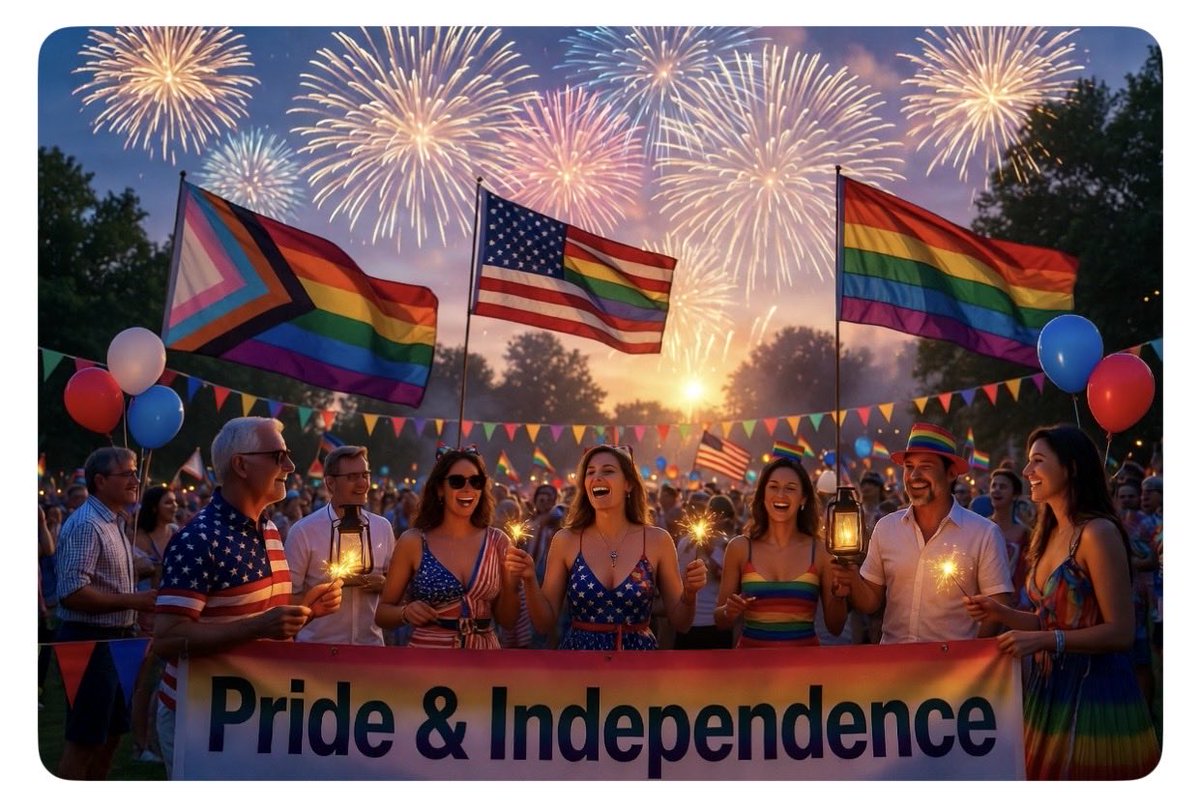 FutureHRL31's tweet photo. 🏳️‍🌈🇺🇸

#HappyPride #Happy4thOfJuly #250 #AmericaIsAFailedExperiment https://t.co/kUHIKgoNQi