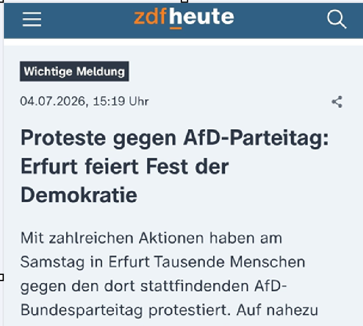 SHomburg's tweet photo. Der Staatsfunk bezeichnet die versuchte Sabotage eines Parteitags als „Fest der Demokratie” und hält diesen Nonsens sogar für eine „Wichtige Meldung”. Intendant Himmler liefert jeden Tag neue Argumente für die Auflösung seines Drecksladens. https://t.co/yrAS6C4OVM