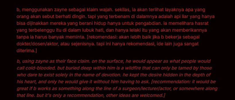 silkenfire's tweet photo. @2DRP_AU [ kalau kamu w-oc/i-oc dan ingin menulis bersama saya based on this premise dengan fc yang sudah ditentukan, hit me up! ] https://t.co/clsGeraTH4