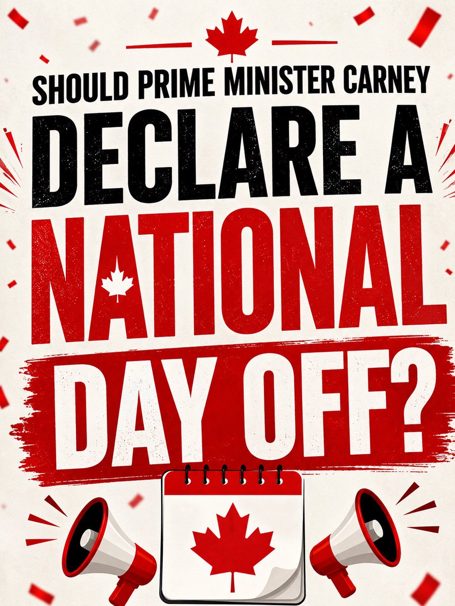 HarveyHwSu's tweet photo. The stage is set! 
If Canada beats Morocco today and books a place in the FIFA World Cup quarterfinals, should Prime Minister Carney declare a national day off? 🇨🇦
Give this post a 👍 if you agree—and let’s cheer on Team Canada! 🇨🇦

#GoCanadaGo #TeamCanada #CANMAR #FIFAWorldCup https://t.co/WmQmdb1vpR