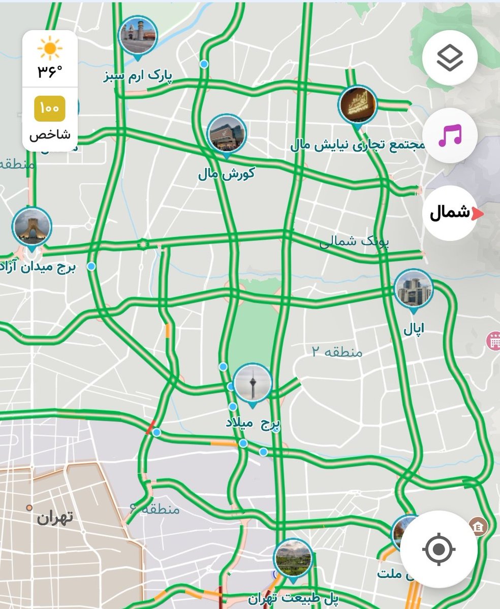 Rayan9717's tweet photo. منی که اینجا جلوی چشام دارم خلوتی تهران رو میبینم، تمام شهر سبز و فقط اطراف مصلی اونم به دست خودشون بسته شده، همین الان در خنک ترین ساعت روز هنوز مصلی پر نیست،اونوقت گاردین انگلیس تخمین ۳۰ میلیون جمعیت میکنه، همینا برای سانسور آمار کشته شدگان دی ماه دلیلِ نداشتن سند میاوردن https://t.co/AE5jxe3mXt