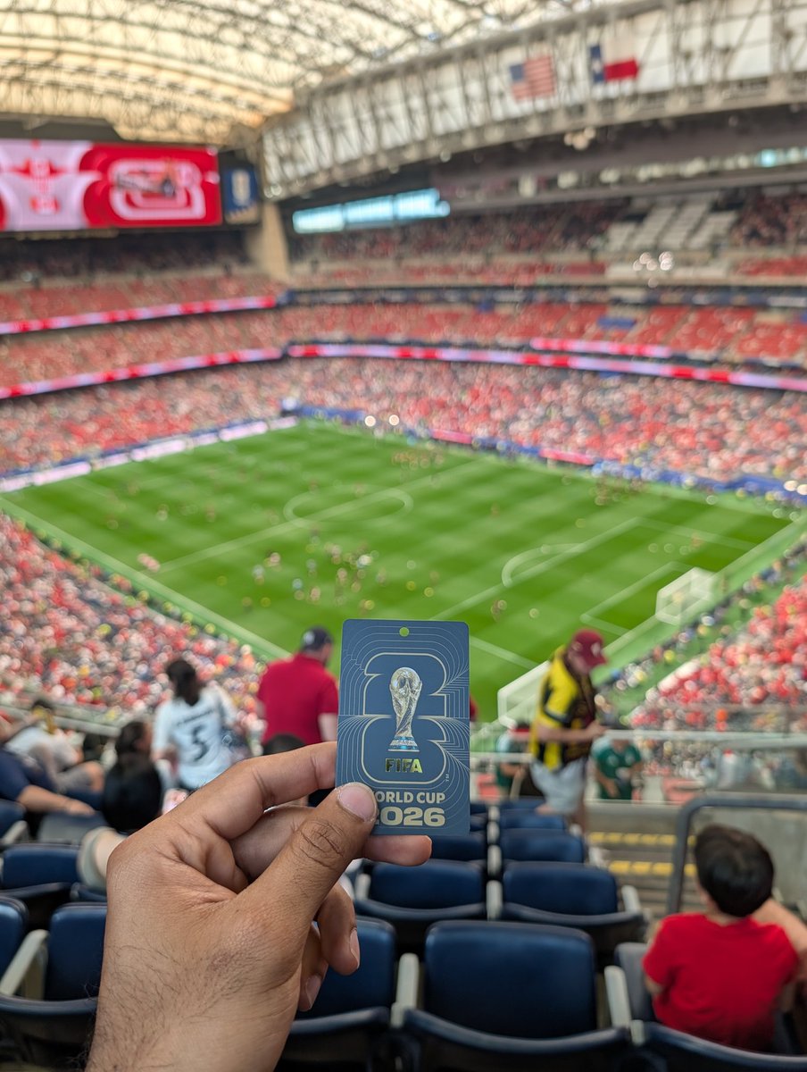 imAyush76's tweet photo. First World Cup game. Hell of a venue. 🔥 https://t.co/doASYmtksh