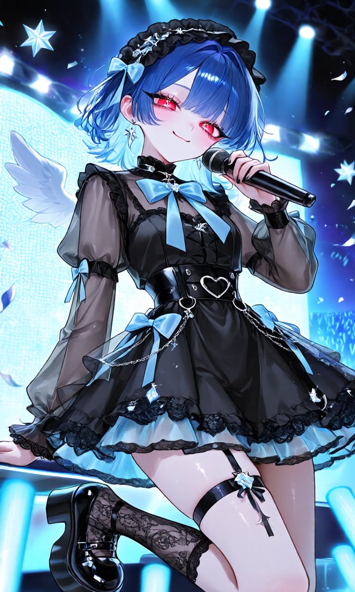 Ki♡衣装オーダーページ 🎀💌 プロンプト配布 💌🎀 🖤🩵 ゴスロリアイドル衣装 🩵🖤 各ALTに
